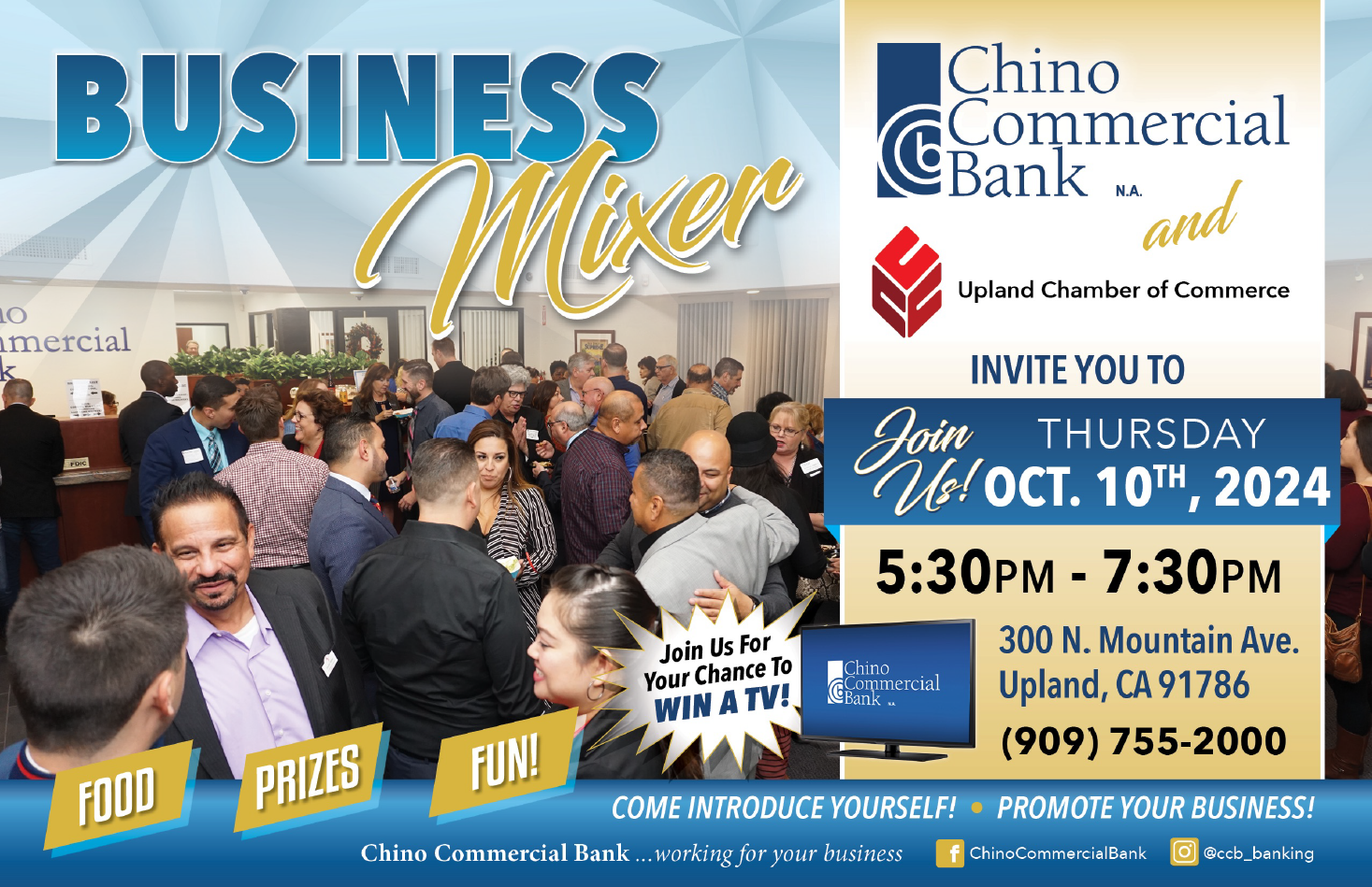 chamber-pop-up-events-mixer-chino-commercial-bank-6yr-anniversary Event Flyer