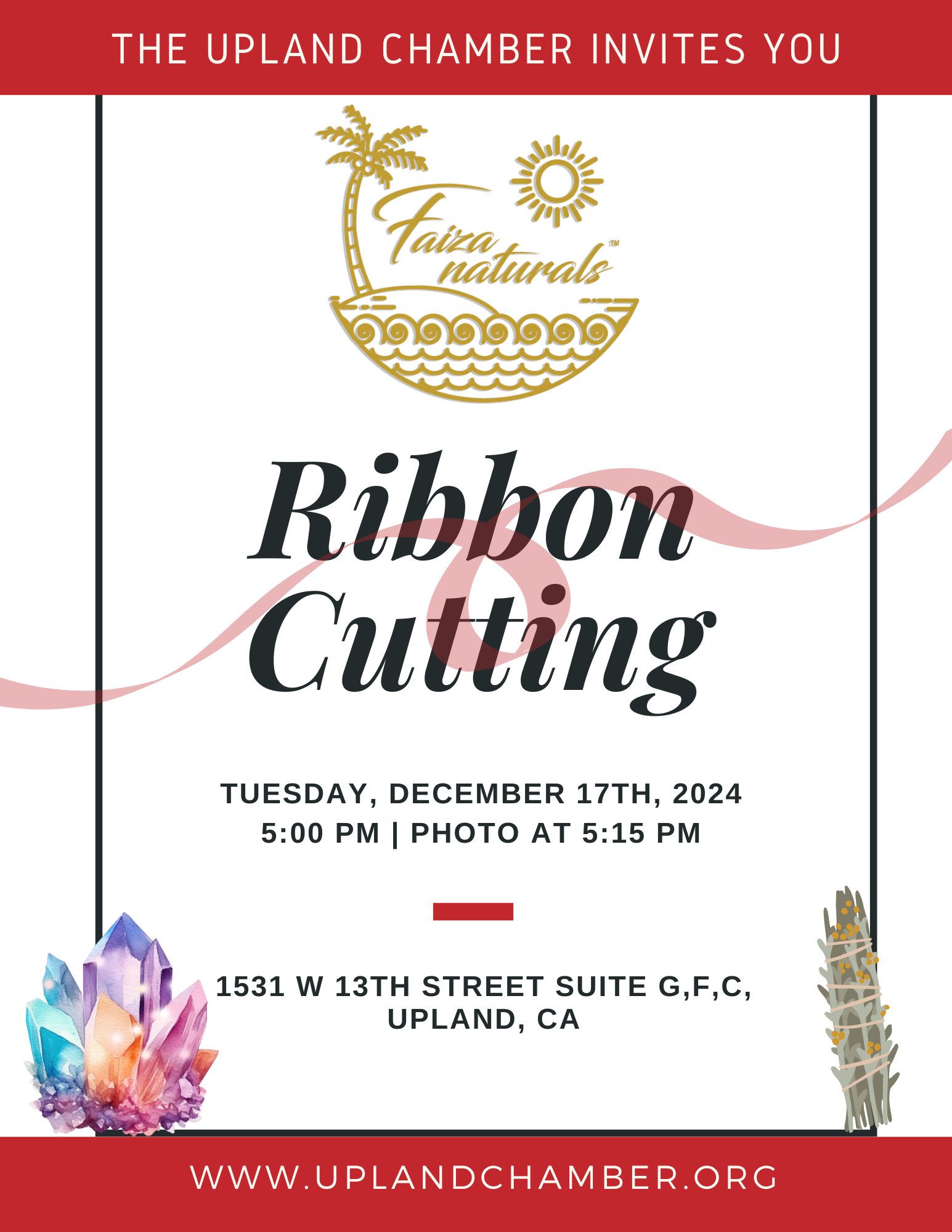 ribbon-cutting-faiza-naturals Event Flyer