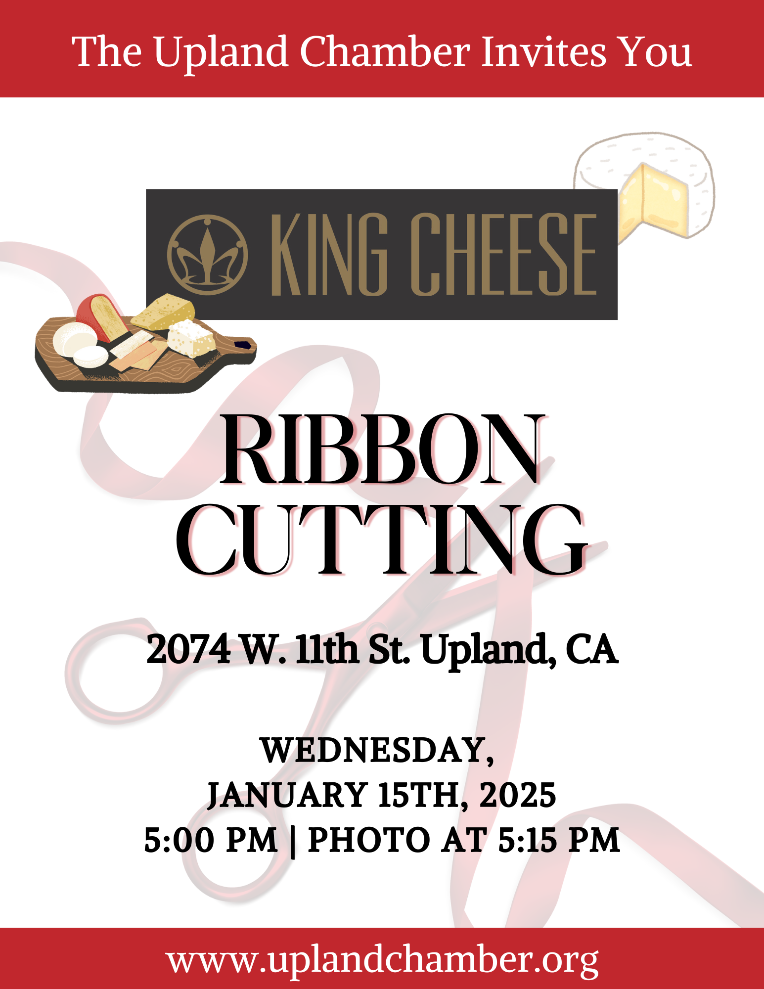 ribbon-cutting-king-cheese Event Flyer