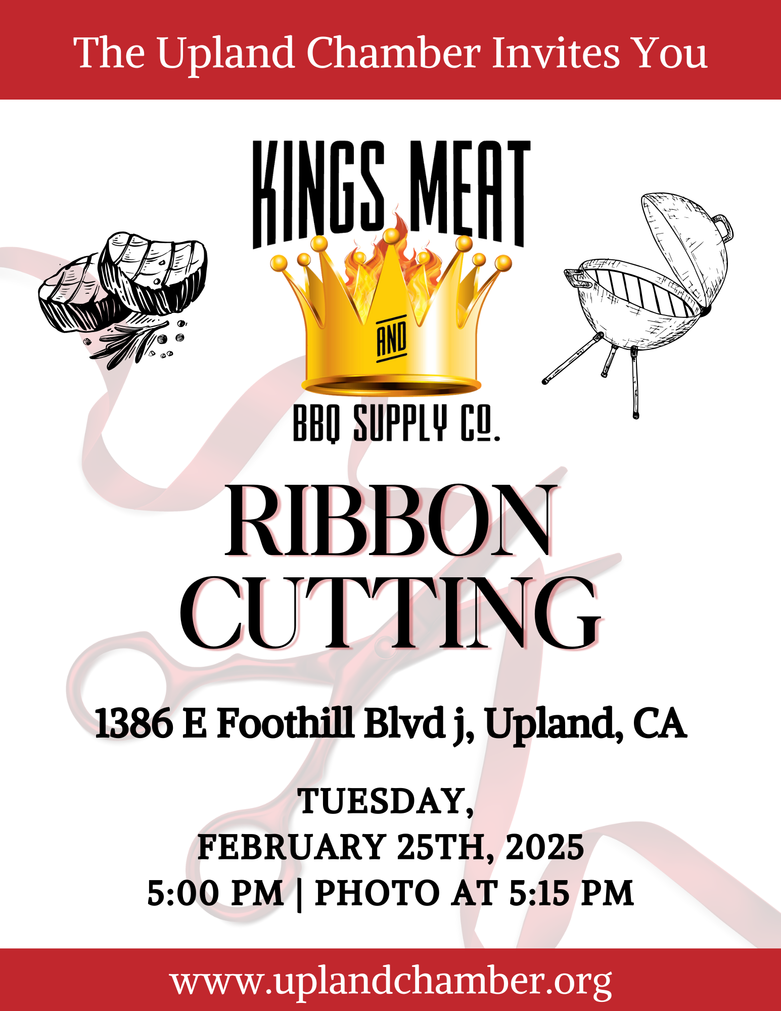 ribbon-cutting-kings-meat-and-bbq-supply-co Event Flyer