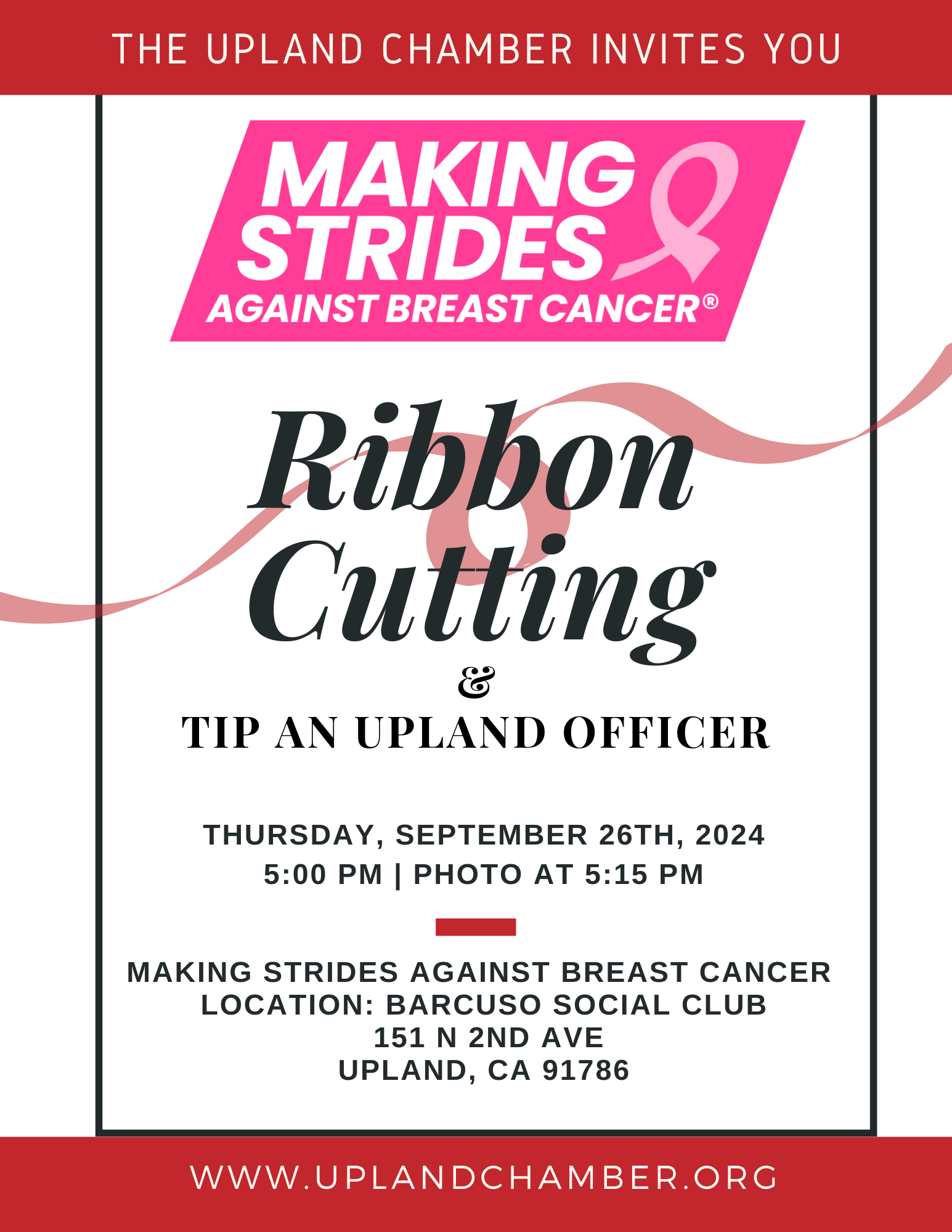 ribbon-cutting-making-strides-against-breast-cancer-tip-an-upland-pd-event Event Flyer