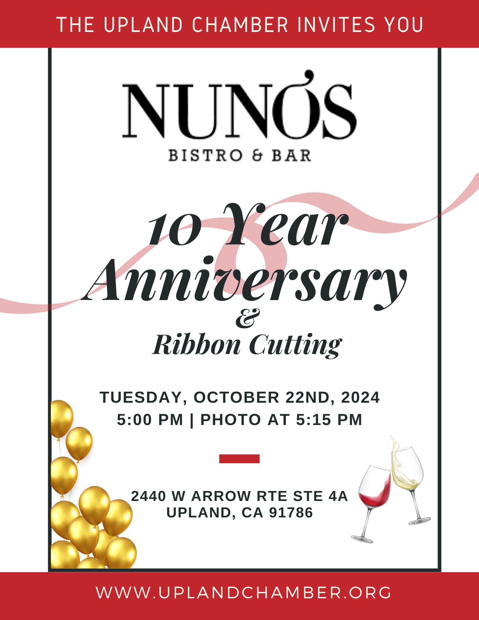 ribbon-cutting-10-year-anniversary-nunos-bistro-bar Event Flyer