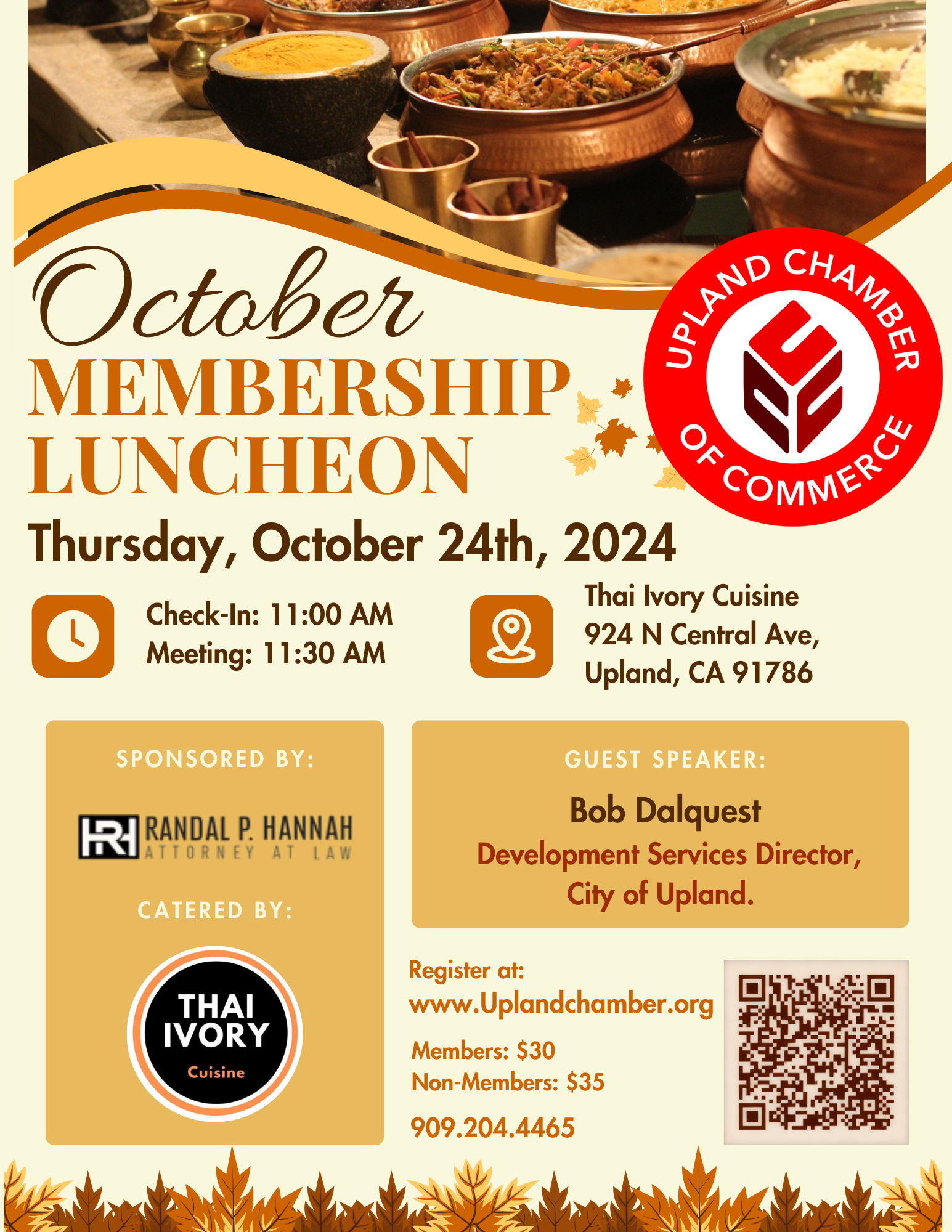 october-membership-luncheon Event Flyer